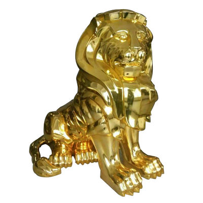 Rohs Gold Electroplating Service , Lion Sculpture Electroplating Resin Prints